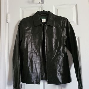 Leather Jacket, Small, Dark Brown